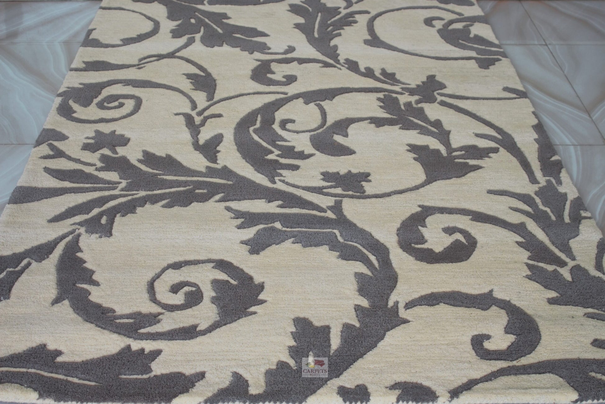 Beautiful grey flower carpet for your sweet home