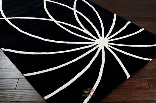 Soft and very attractive Black & white carpet