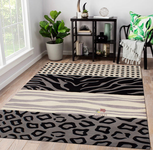 Beautiful Abstract Woolen Rug for bedrooms and drawing living rooms