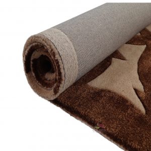 Beautiful brown star shaped carpet for bedroom, drawing rooms SuccessActive