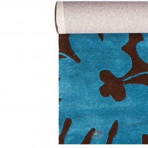 Attractive Blue Floral Woolen Carpets for bedrooms and living rooms