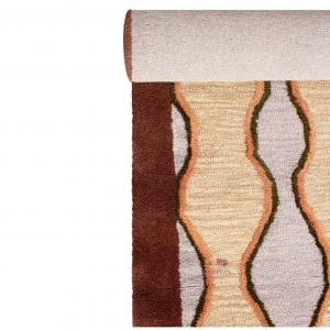 Beige Waves Modern Pattern Woolen  fCarpetor bedrooms and living rooms