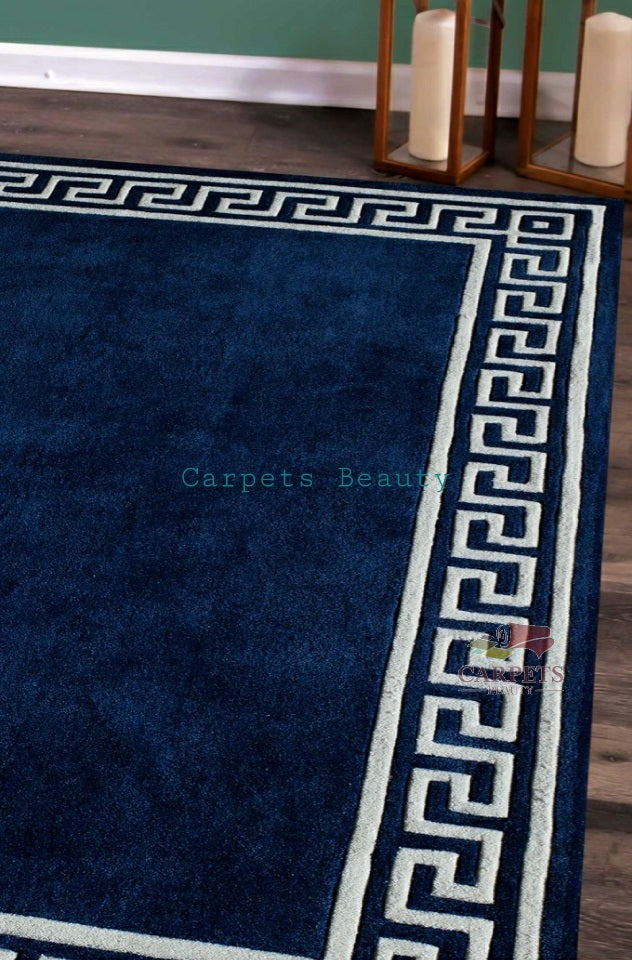 Beautiful blue Modern pattern Carpet for bedrooms and drawing living rooms