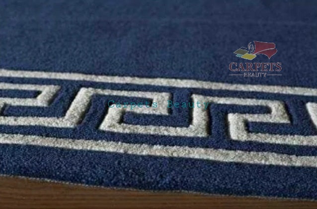 Beautiful blue Modern pattern Carpet for bedrooms and drawing living rooms