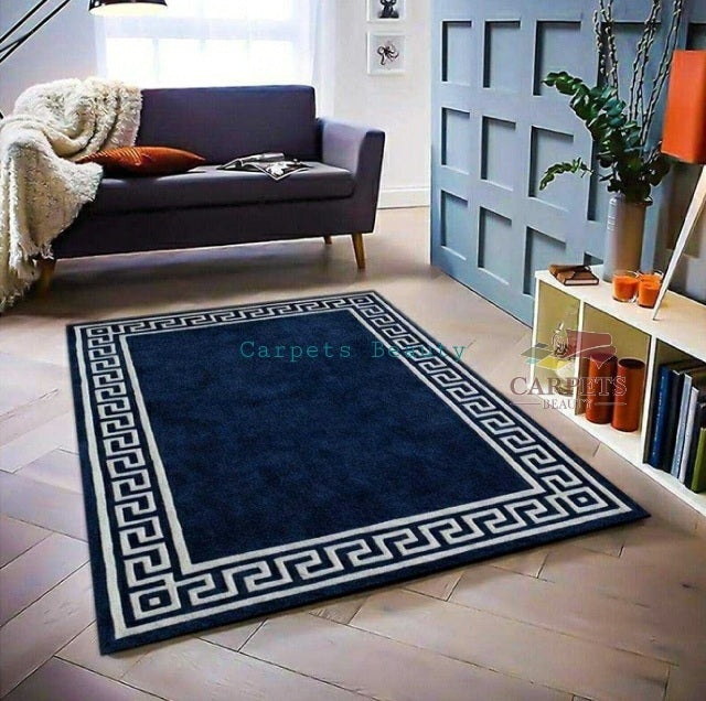 Beautiful blue Modern pattern Carpet for bedrooms and drawing living rooms