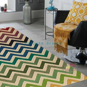 Beautiful Zig Zag pattern carpet for bedrooms and drawing/living rooms