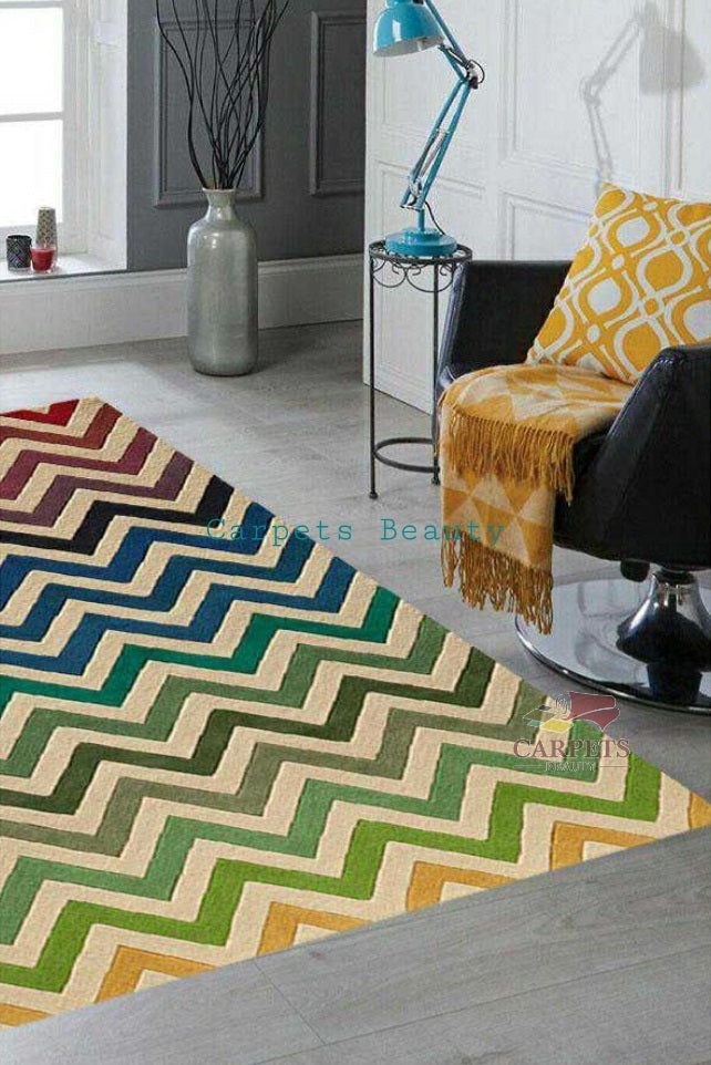 Beautiful Zig Zag pattern carpet for bedrooms and drawing/living rooms