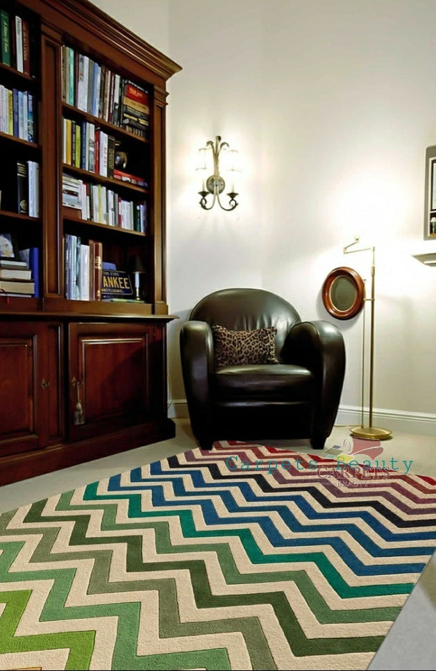 Beautiful Zig Zag pattern carpet for bedrooms and drawing/living rooms