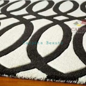 Beautiful Black & White Abstract Pattern Carpet for bedrooms and drawing/living rooms