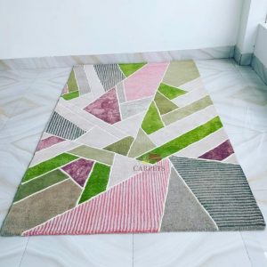 Beautiful geometric multicolor carpet for your sweet home
