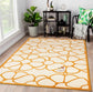 White Yellow Color Floral Woolen Carpets for bedrooms and living rooms