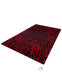 Beautiful red black Leaf pattern Woolen Rug for bedrooms and living rooms