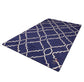 Blue Geometric Woolen Rug for bedrooms and drawing living rooms