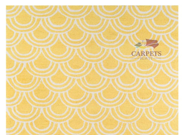 Yellow color Modern Pattern Rug for bedrooms and drawing living rooms