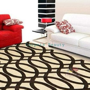 Beautiful Black & White Abstract Pattern Carpet for bedrooms and drawing/living rooms